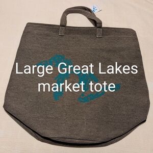 Gray canvas tote bag